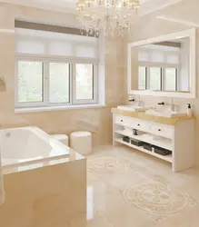 Onyx tiles in the bathroom interior