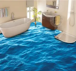 Linoleum in the bathroom design