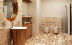 Linoleum in the bathroom design