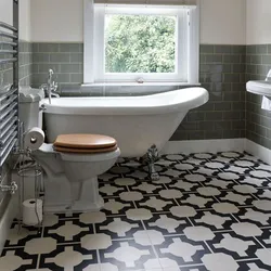 Vanna otağı dizaynında linoleum