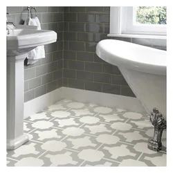 Vanna otağı dizaynında linoleum