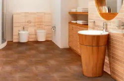 Linoleum in the bathroom design