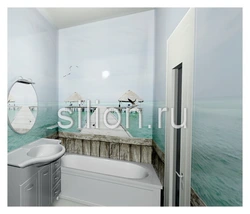 Bathroom palm tree photo