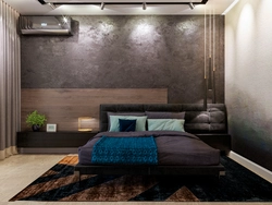 Decorative Plaster In The Bedroom Design Photo
