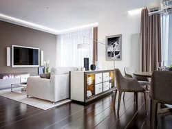 Living room interior mocha