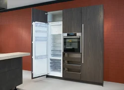 Built-in cabinet pencil case for the kitchen photo