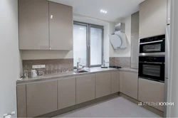 Matte white color in the kitchen interior