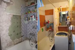 Bathroom design in Khrushchev before and after