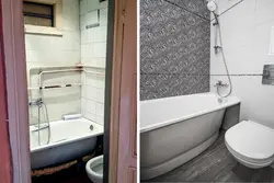 Bathroom design in Khrushchev before and after