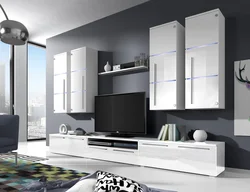 Modern living room walls color photo