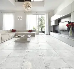 Porcelain tile flooring in the kitchen interior