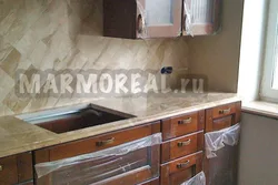 Salamanca marble countertop in the kitchen interior photo