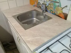 Salamanca marble countertop in the kitchen interior photo