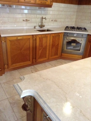 Salamanca marble countertop in the kitchen interior photo