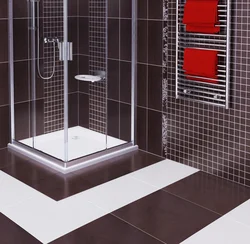 Tray in the bathroom interior photo