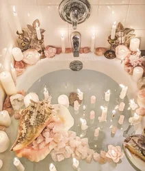 Shells in the bathroom interior