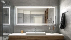 Bathroom mirror photo in the interior