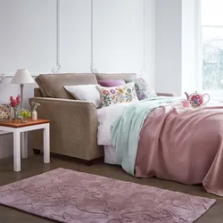 In the bedroom instead of a bed there is a sofa photo of the interior