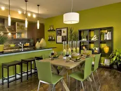 Kitchen living room olive design