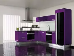 Black and purple kitchen photo