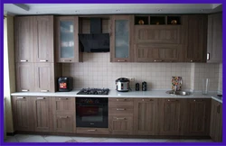 Kitchen Dark Oak In The Interior Photo
