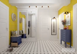 Hallway design in colors