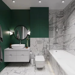 Bathroom Green Marble Design