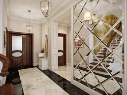 Hallway interior with mirror on the wall