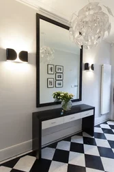 Hallway interior with mirror on the wall