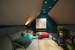 Дизайн мансарды с двускатной крышей спальня фото