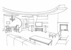 Drawn Living Room Design