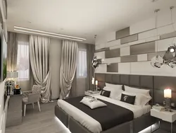 Large bedroom design with two windows