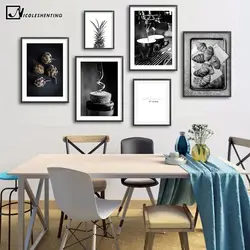 Divarda mətbəx interyeri üçün rəsmlər