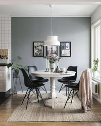 Kitchen Design With Gray Chairs