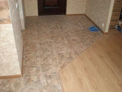 Linoleum in the kitchen and hallway photo