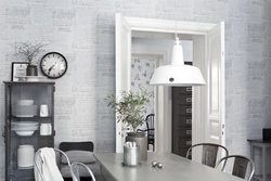 Wallpaper for kitchen gray brick design
