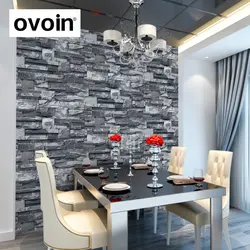 Wallpaper for kitchen gray brick design