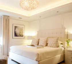 Cream color bedroom interior photo