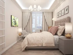 Cream color bedroom interior photo