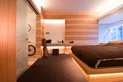 MDF panels in the bedroom interior