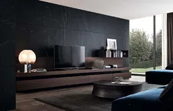 Living room dark wall photo