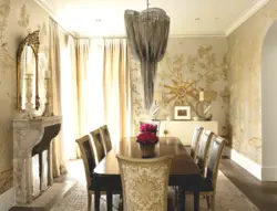 Combination Of Gray And Gold In The Kitchen Interior Photo