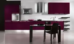Cherry kitchen in the interior color combination