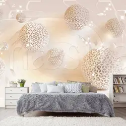 Wallpaper Balls In The Bedroom Interior