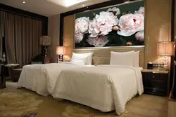Peonies In The Bedroom Interior Photo