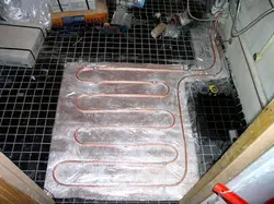 Heated floor in the bathroom with your own hands photo