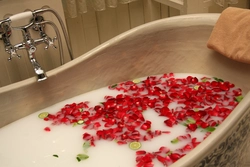 Bath With Roses And Foam Photo