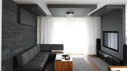 Small living room design with corner sofa