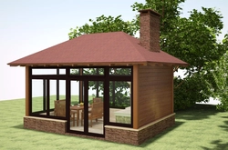 Turnkey summer kitchens for a summer house inexpensive photo