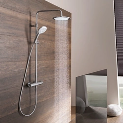 Faucet with rain shower for bathroom photo